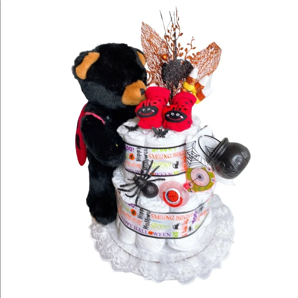Halloween Diaper Cake, Neutral Diaper Cake